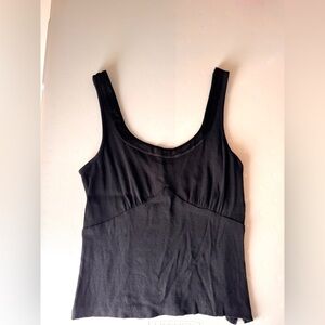 CAbi Black Sleeveless Tank Top Small Scoop Neck Cami Blouse Lightweight Flowy